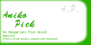 aniko pick business card