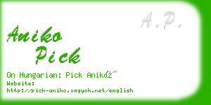 aniko pick business card